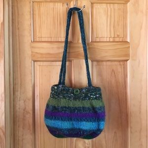 Wool Felt Art To Wear Handmade Purse Shoulder Bag